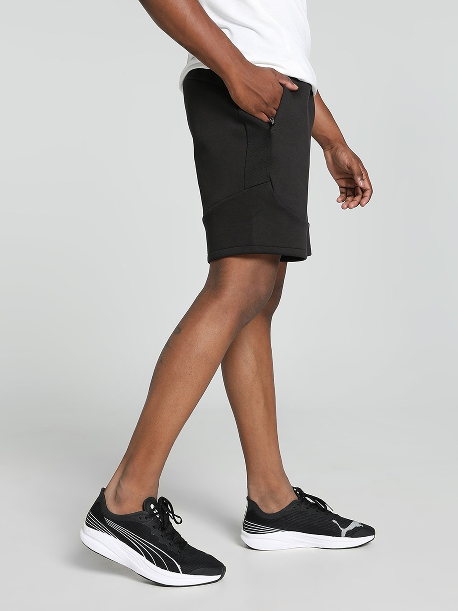 Puma Black Slim Fit Sports Shorts