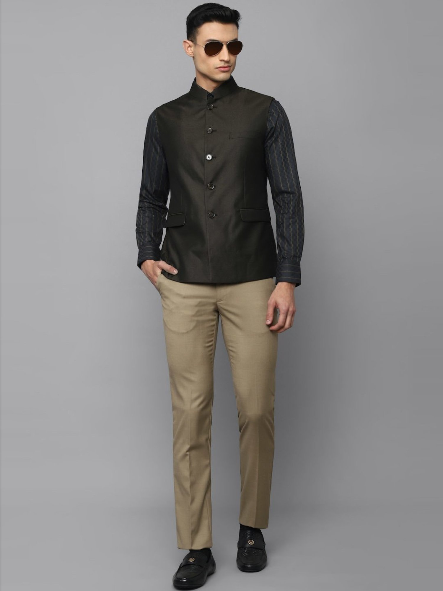 Fabindia Multicolor Regular Fit Printed Cotton Nehru Jacket