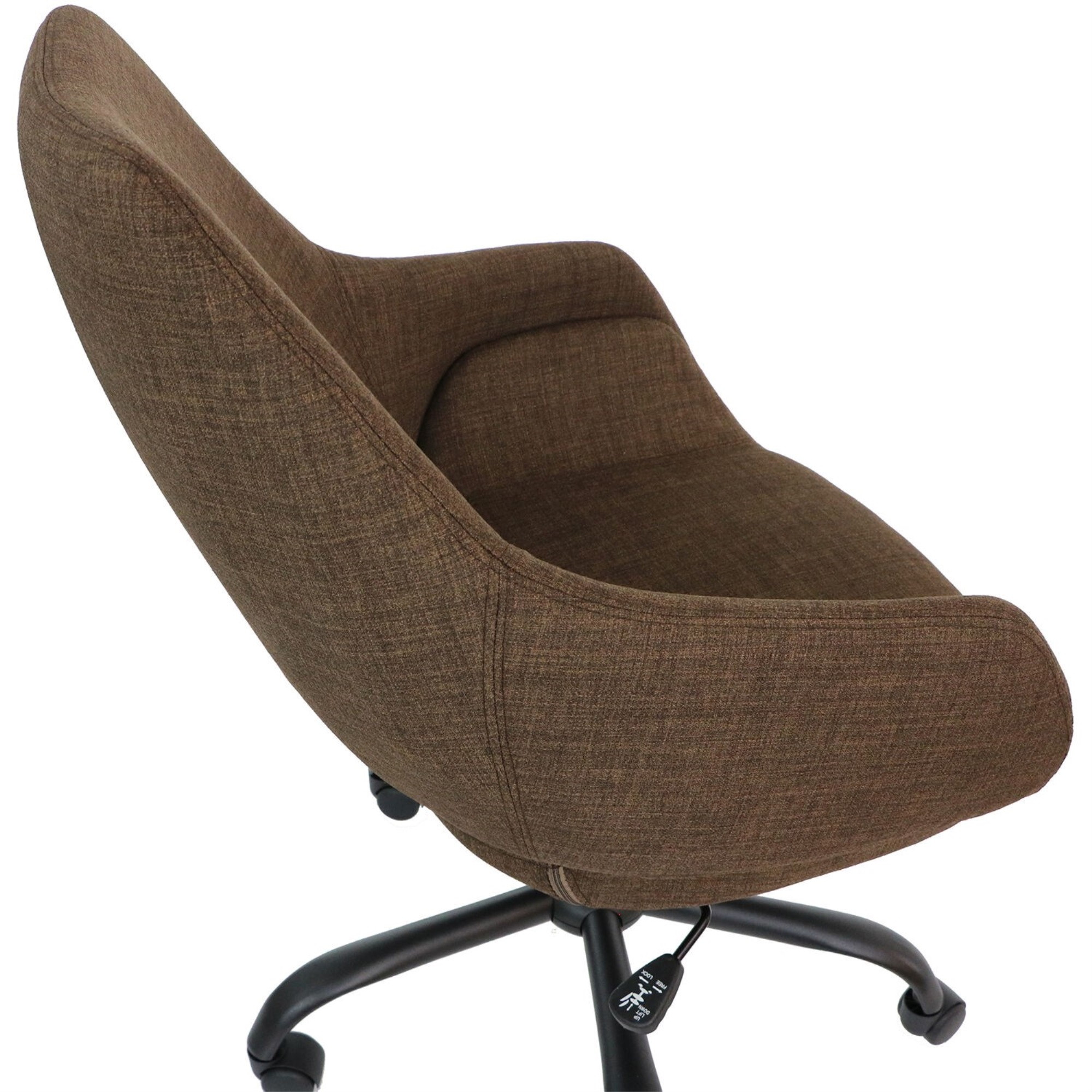 Hanover HOC0001 17.75-20.75 in. Everson Gas Lift Wheeled Office Chair, Chocolate