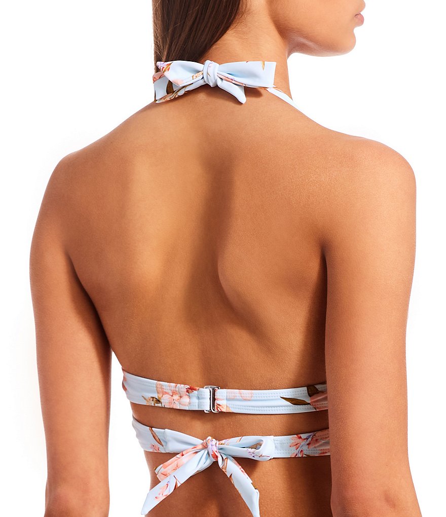 GB Bali Garden Molded Push Up Halter Swim Top