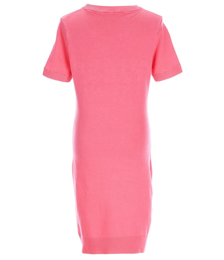 Guess Big Girls 7-16 Embellished-Logo Sweater Dress