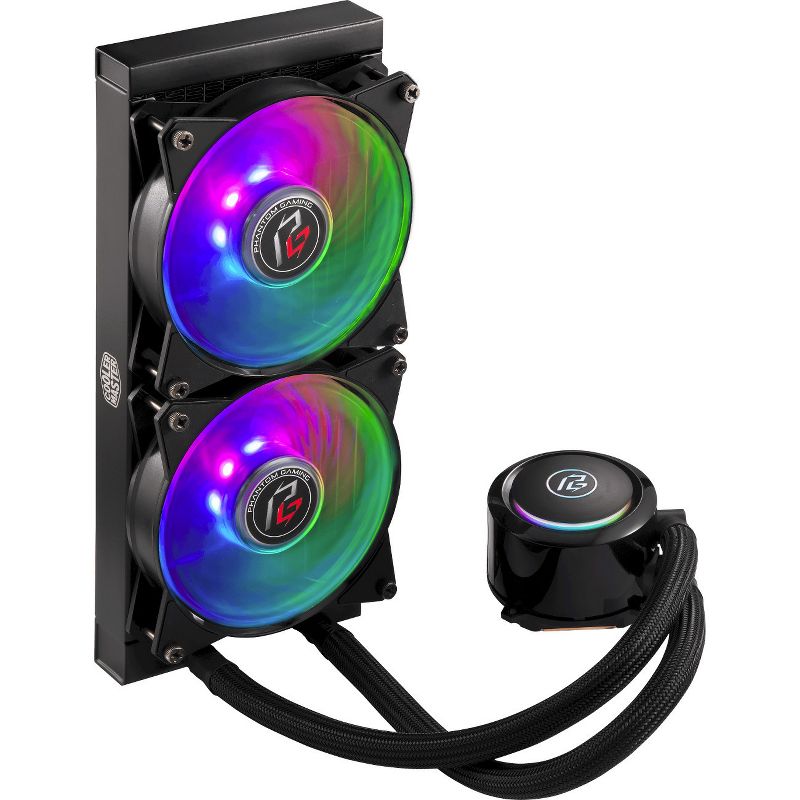 Cooler Master MasterLiquid ML240R RGB Phantom Gaming Edition - 2 x 120 mm - 2 x 66.7 CFM - Liquid Cooler Cooler - 4-pin PWM, 3-pin