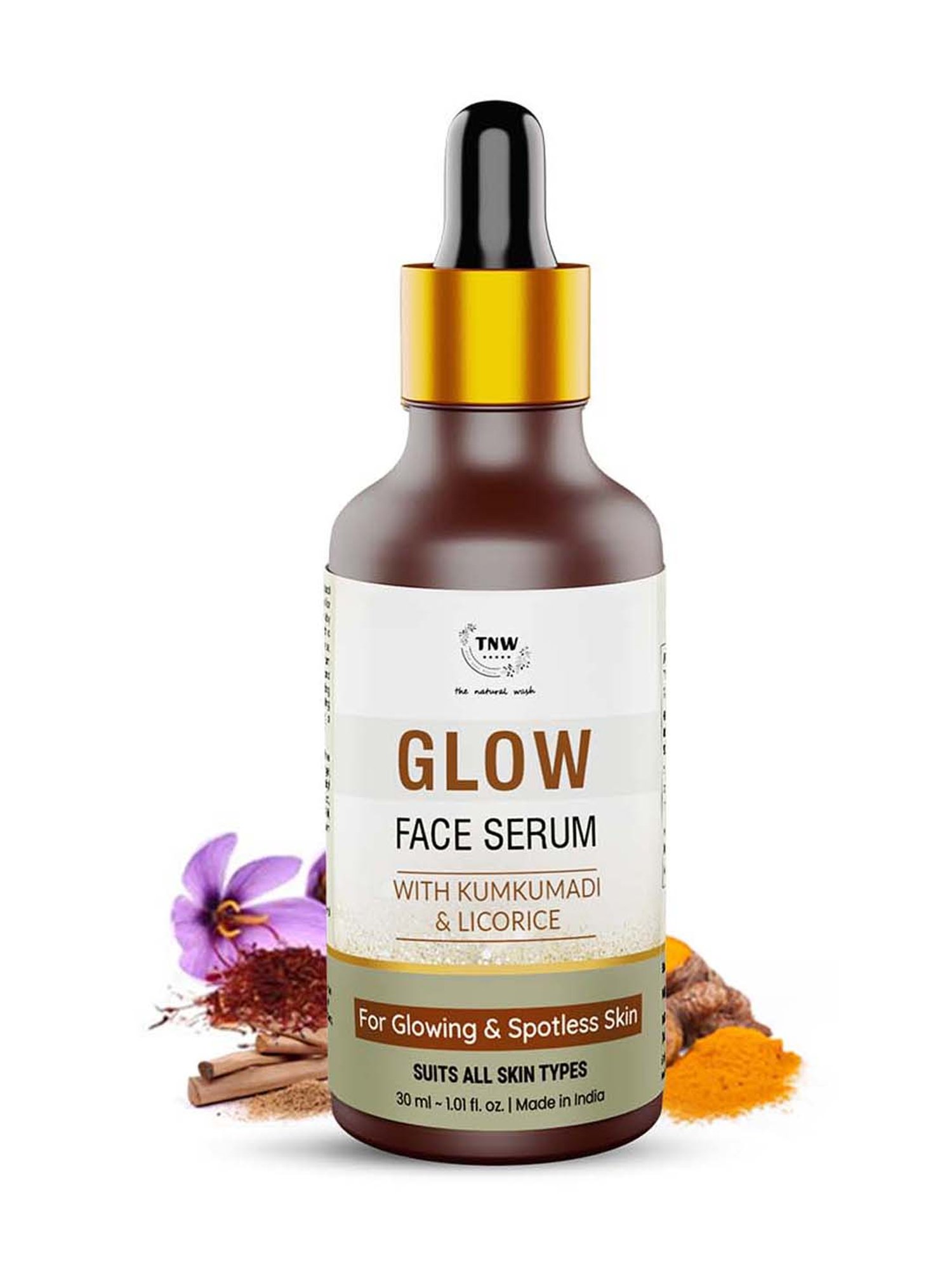 TNW-THE NATURAL WASH Glow Face Serum With Kumkumadi & Licorice for Glowing & Spotless Skin - 30 ml