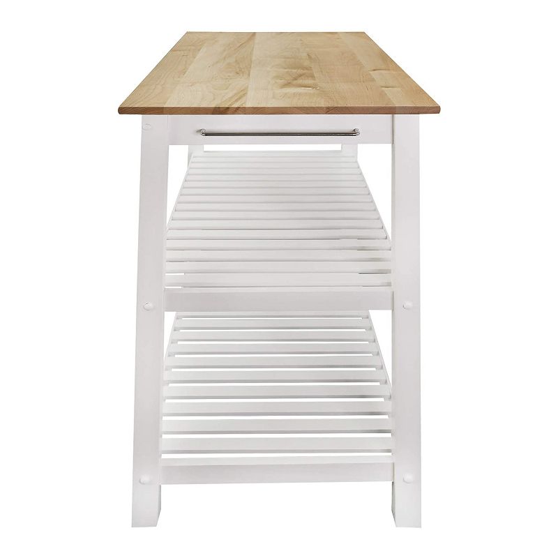 Origami Wood Top Steel Kitchen Organizer 3 Mesh Basket Sliding Drawer (2 Pack)