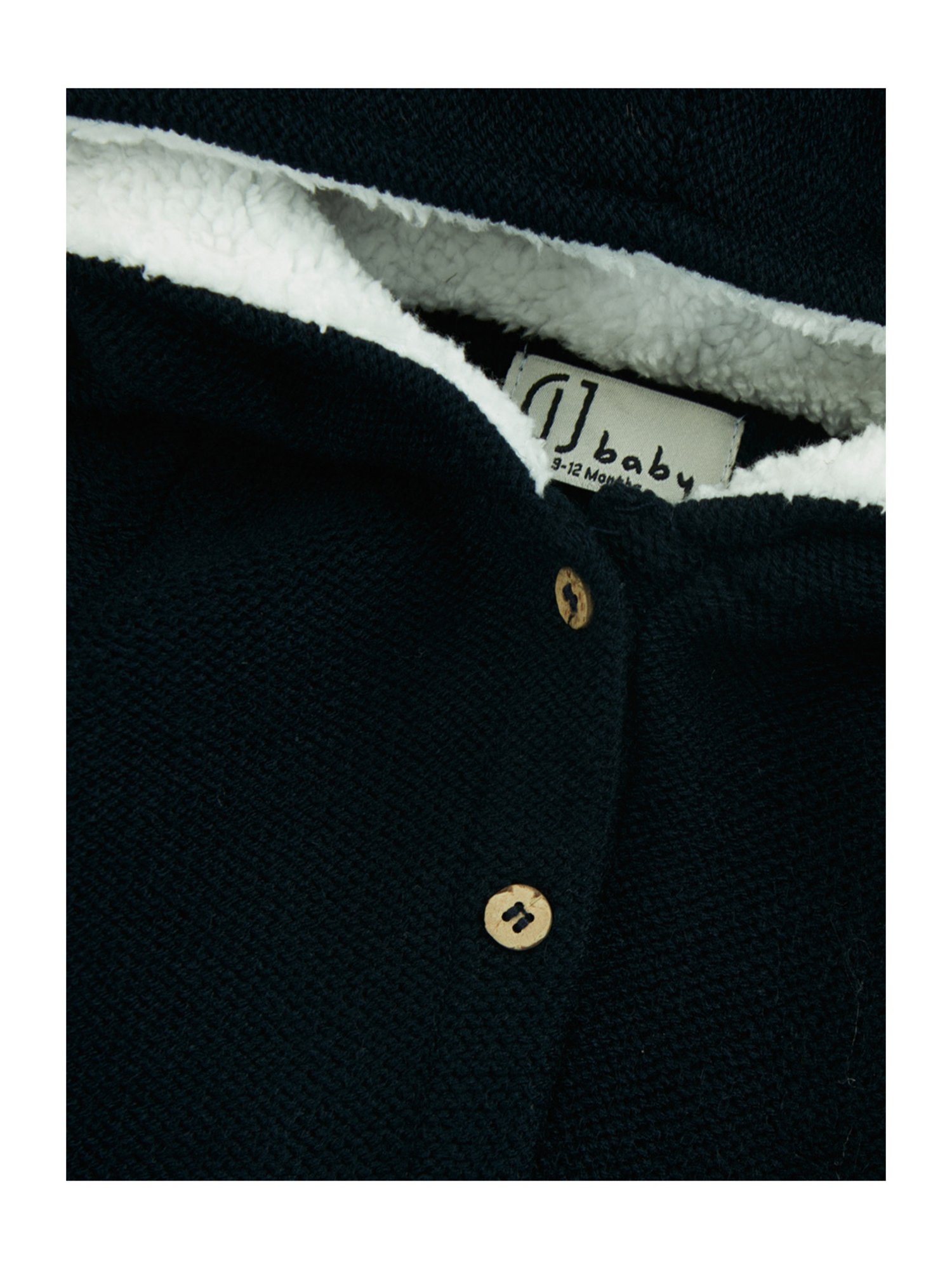 GJ baby Navy Solid Full Sleeves Sweater