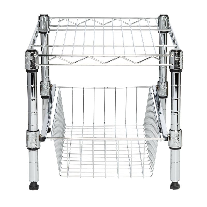 Honey-Can-Do Stacking Cabinet Organizer Silver