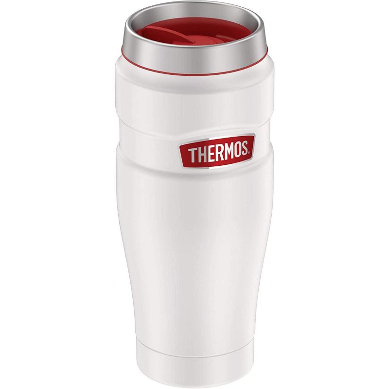 THERMOS Stainless King SK1005 Vacuum-Insulated Travel Tumbler, 16 Ounce White