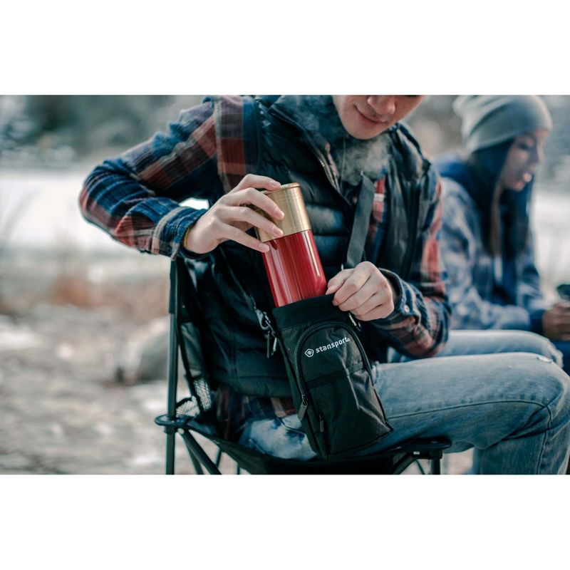 Stansport Bottle Carrier Up To 40oz Bottles Black