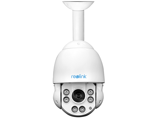Reolink 5MP HD PTZ PoE IP Outdoor Security Camera, Pan Tilt 4X Optical Zoom Dome Camera IP66 Waterproof IR Night Vision Remote Access Motion Detection, RLC-423