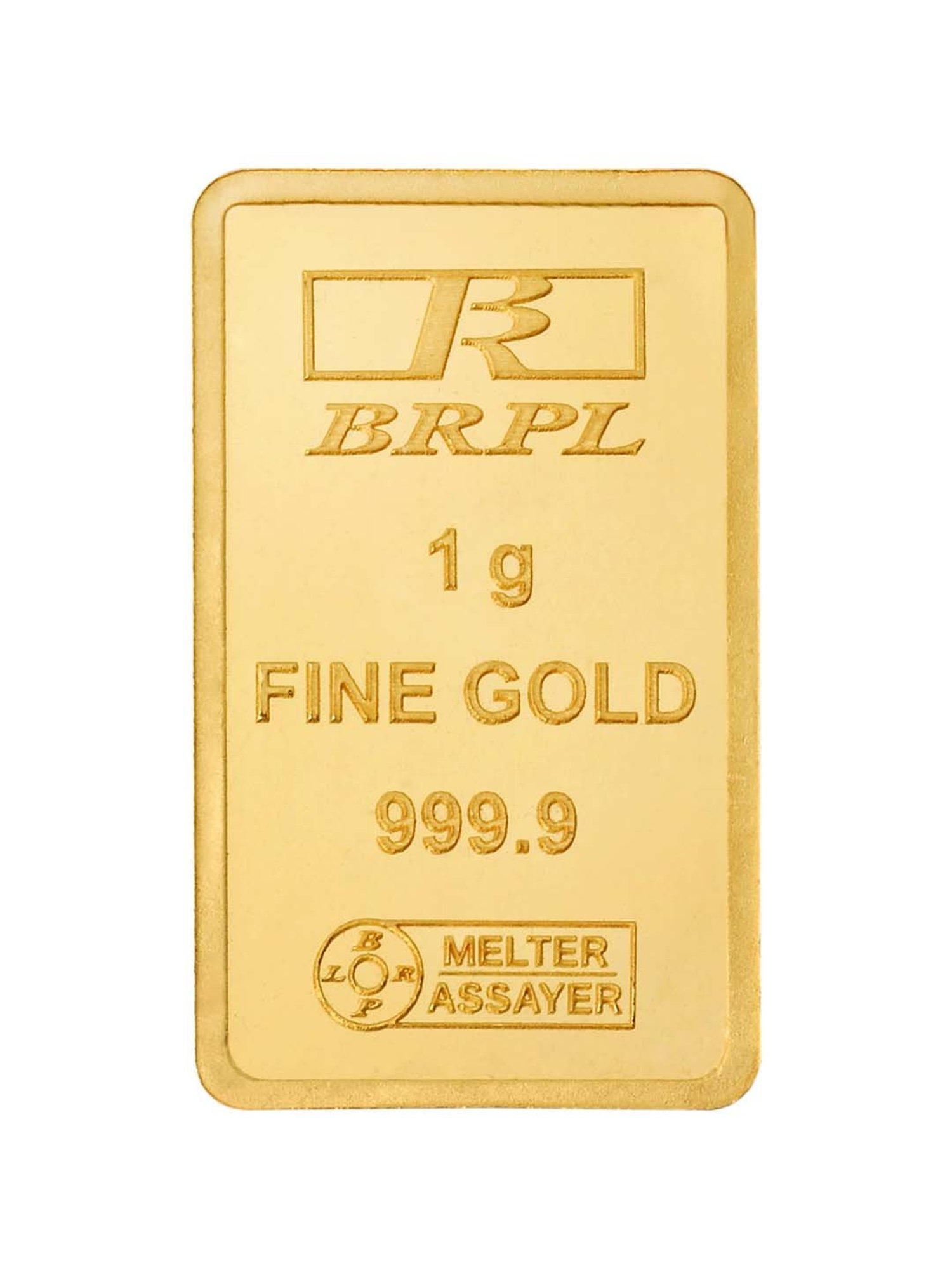 Bangalore Refinery 24k (999.9) 1gm Gold Bar