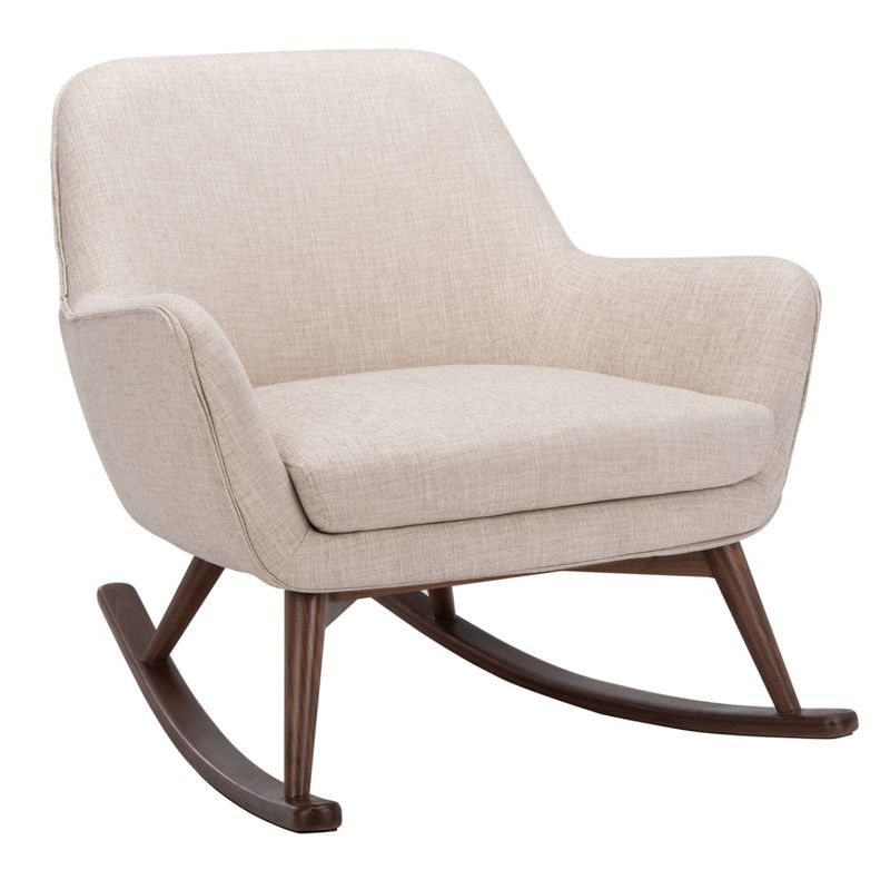 Wooden Rocking Chair Brown - Benzara