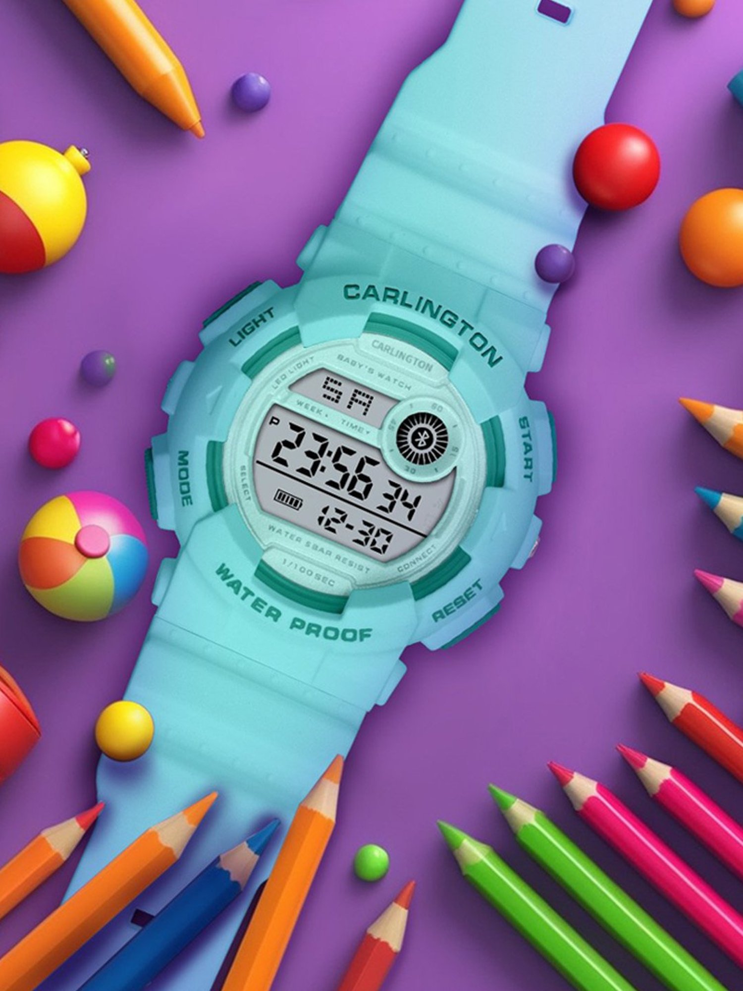 Carlington Junior 9121 Green Unisex Digital Watch