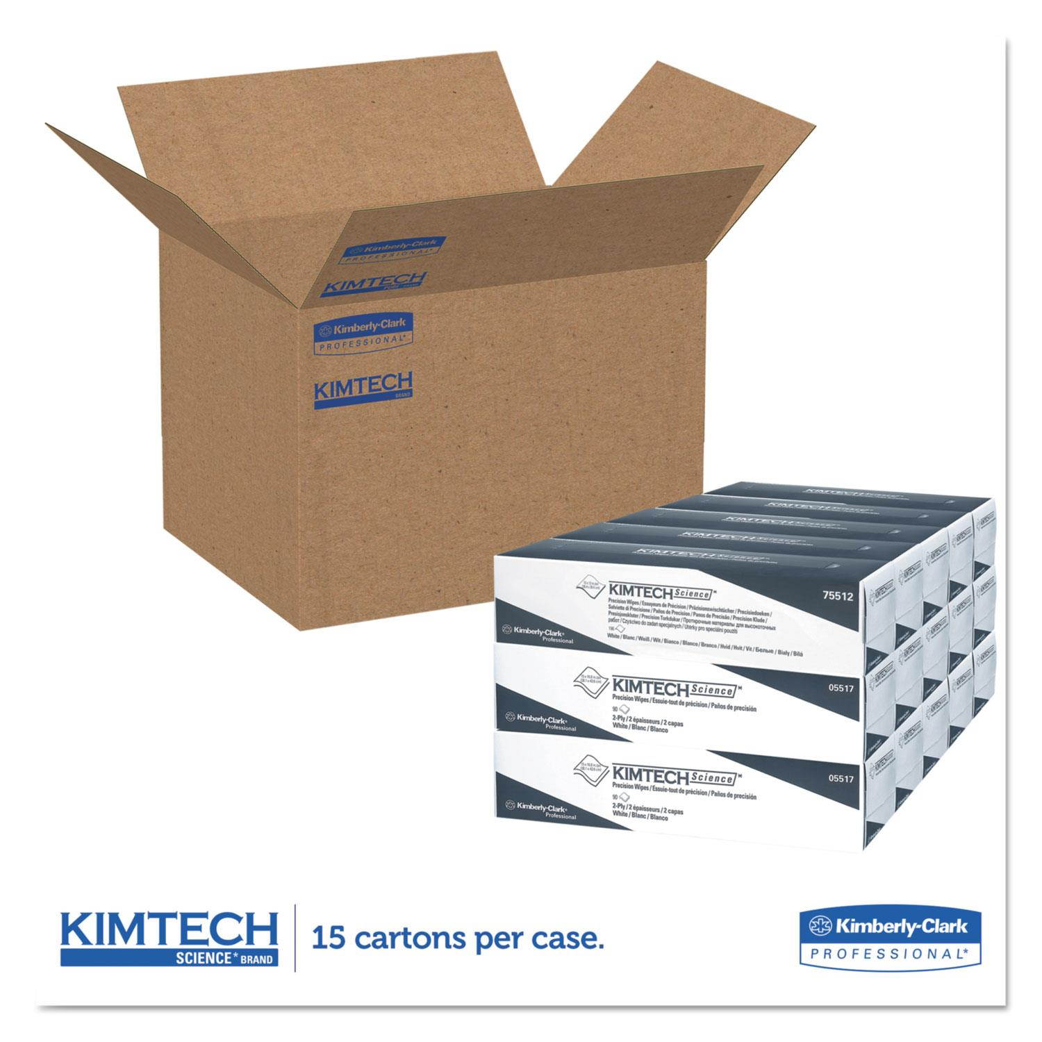Kimtech Precision Wipers POP-UP Box 2-Ply 14.7 x 16.6 White 90/Box 05517