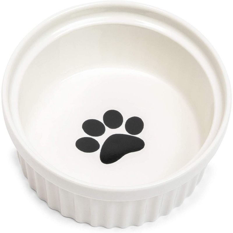 Juvale 3 Pieces Ceramic Pet Bowl with Stand for Cats and Dogs (10.5 x 5.25 x 3.5 in)