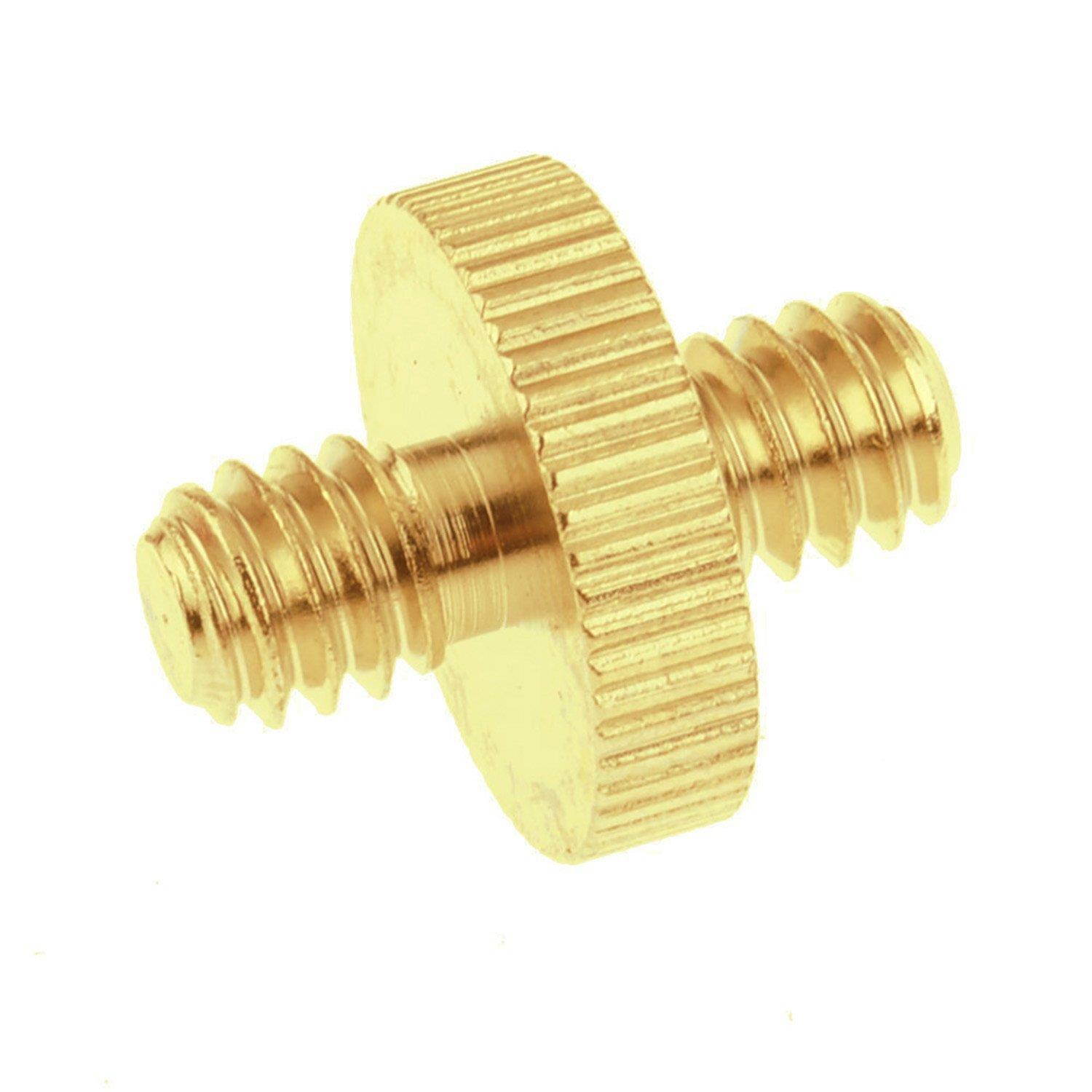 MegaGear Threaded Metal Screw Adapter for Tripod Monopod Ballhead Light Stand (1/4" to 1/4" Threaded) - (2-Pack)