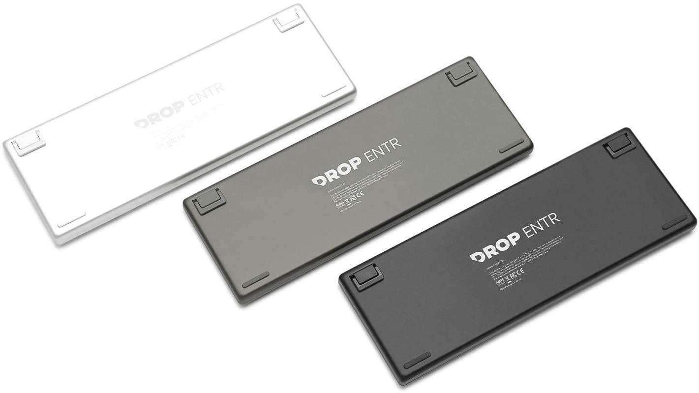 Drop ENTR Mechanical Keyboard &mdash; Tenkeyless Anodized Aluminum Case, Doubleshot Shine-Through PBT Keycaps, N-Key Rollover, USB-C, White Backlit LED, Tactile Switches (Green/Gray, Halo True)