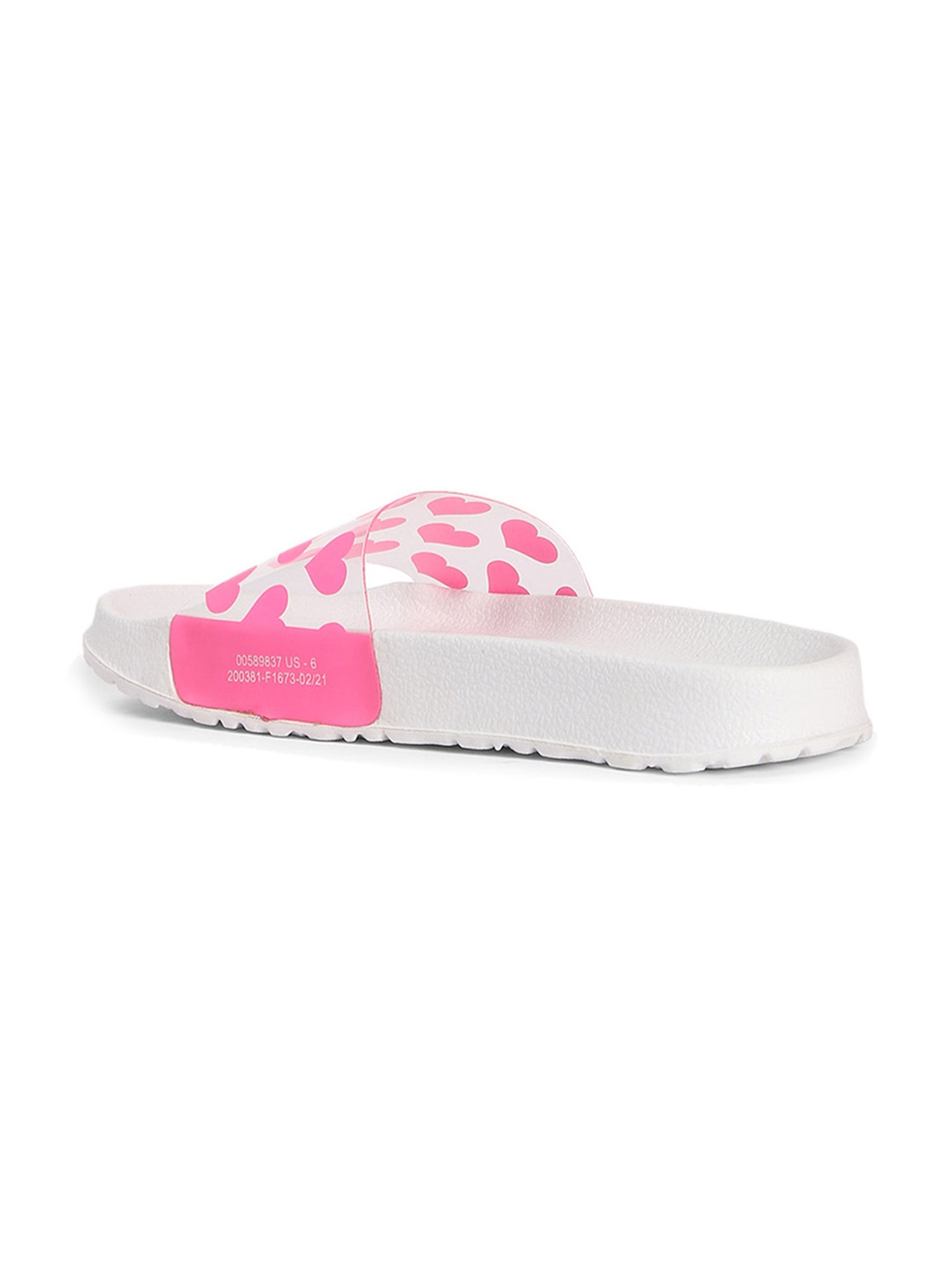 Forever 21 Women's White & Pink Casual Sandals