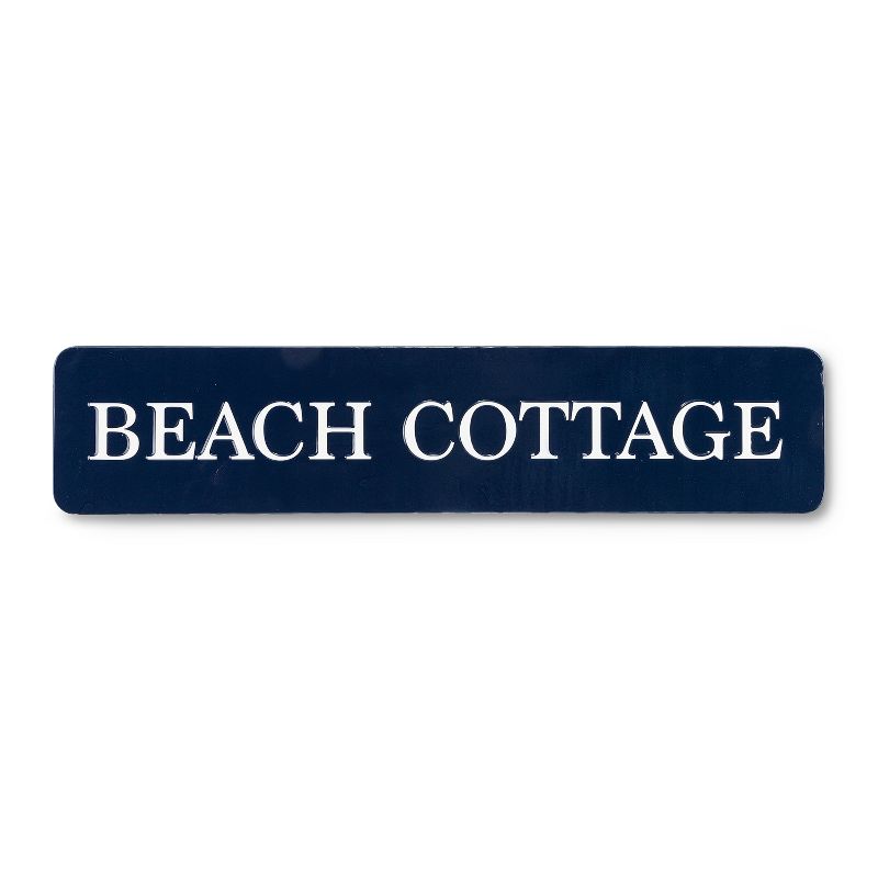 Lone Elm Studios Set of 2 36-inch long Metal Beach Themed Wall Signs