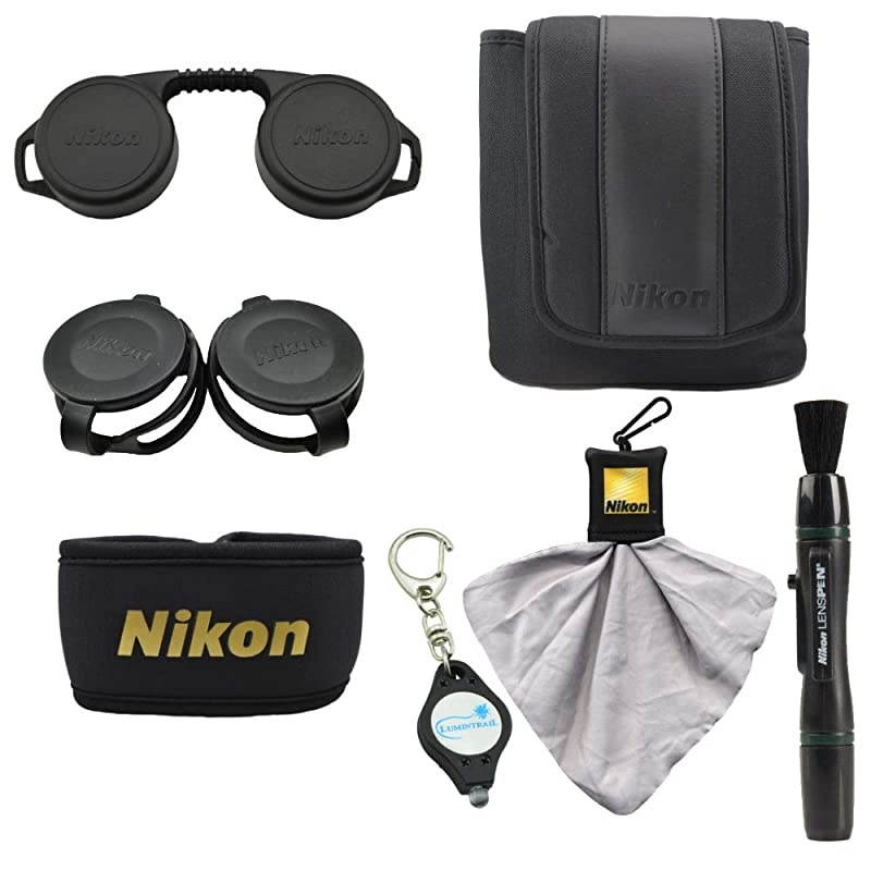 Monarch 5 8x42 Binoculars (7576), Black Bundle with a  Lens Pen and Lumintrail Cleaning Cloth