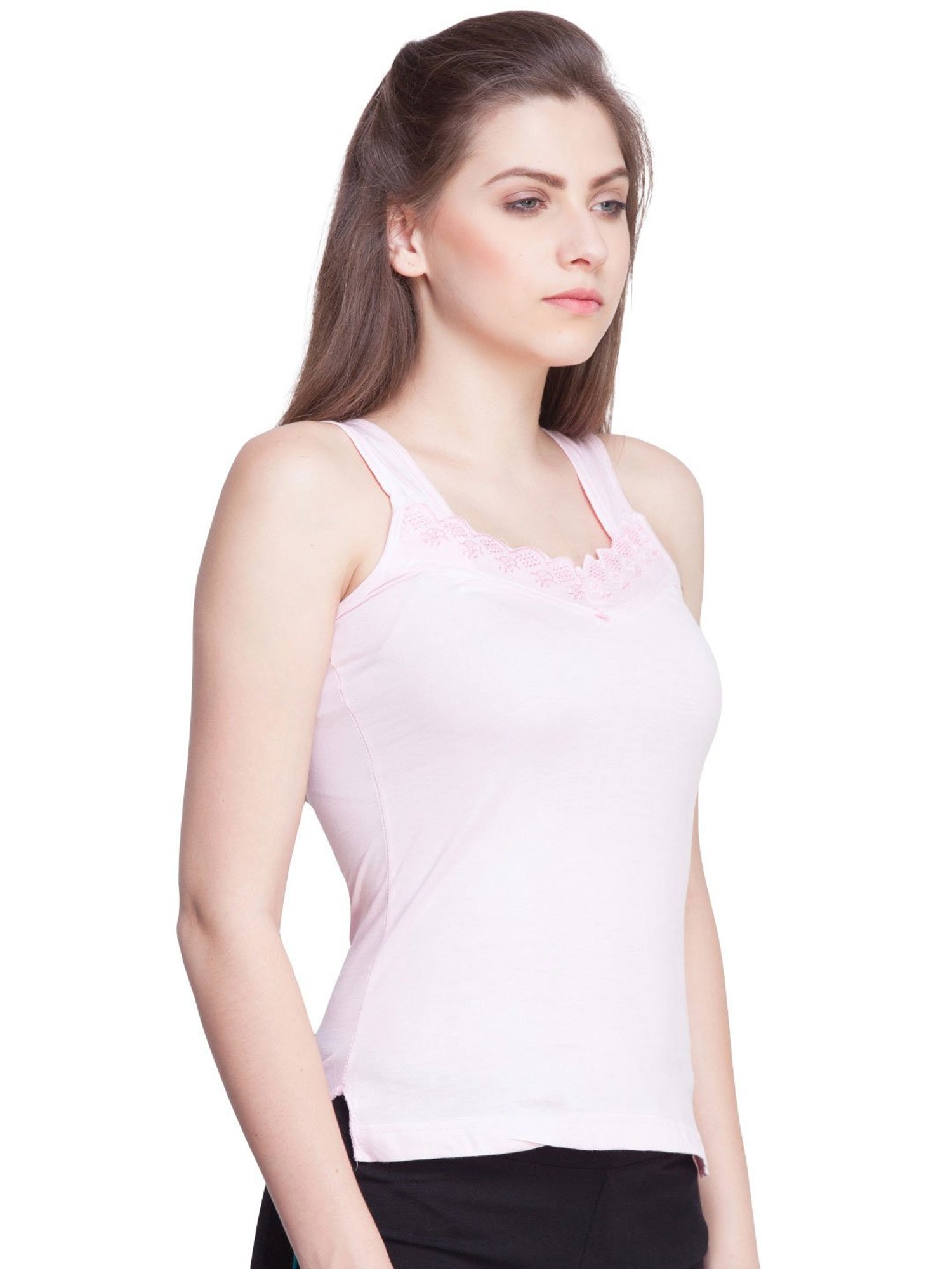 Dollar Missy Light Pink Lace Camisole (Pack of 5)