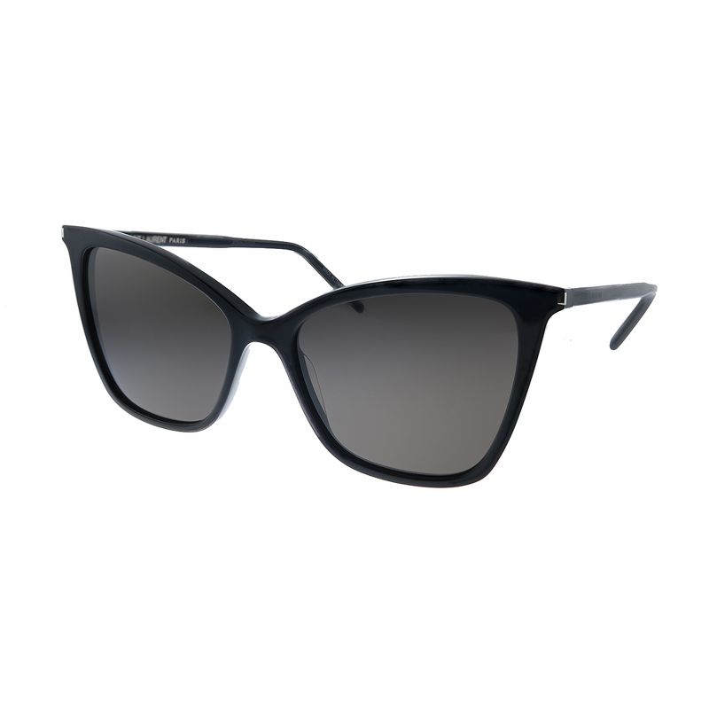 Saint Laurent SL 384 001 Womens Cat-Eye Sunglasses Black 55mm