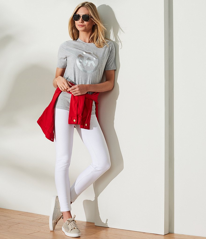 MICHAEL Michael Kors Stretch Knit Twill Leggings