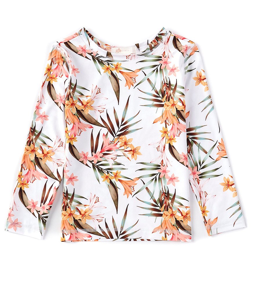 GB GB Girls Little Girls 2T-6X Long-Sleeve Printed Rashguard