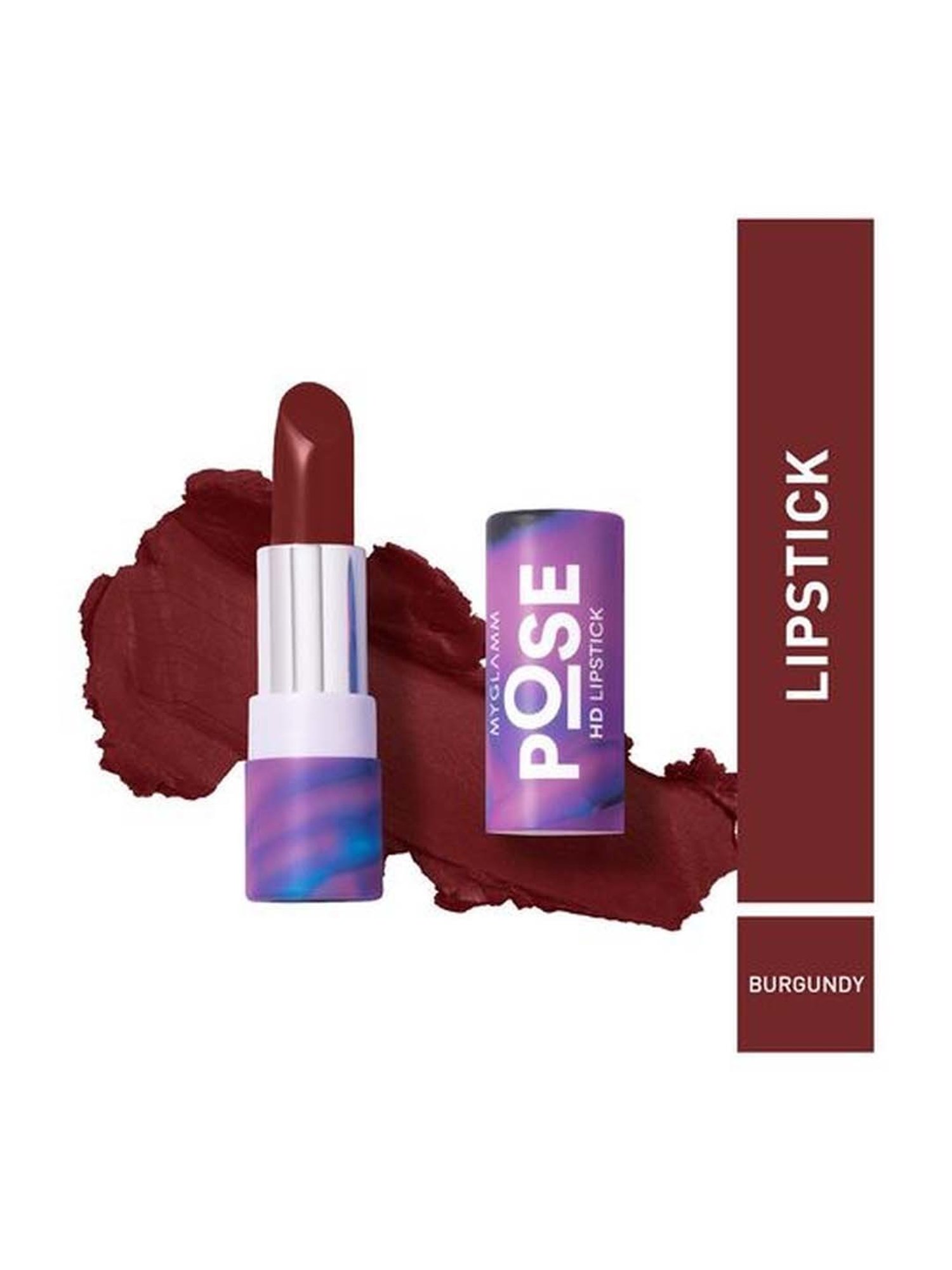 MyGlamm Pose Hd Lipstick Burgundy - 4 gm