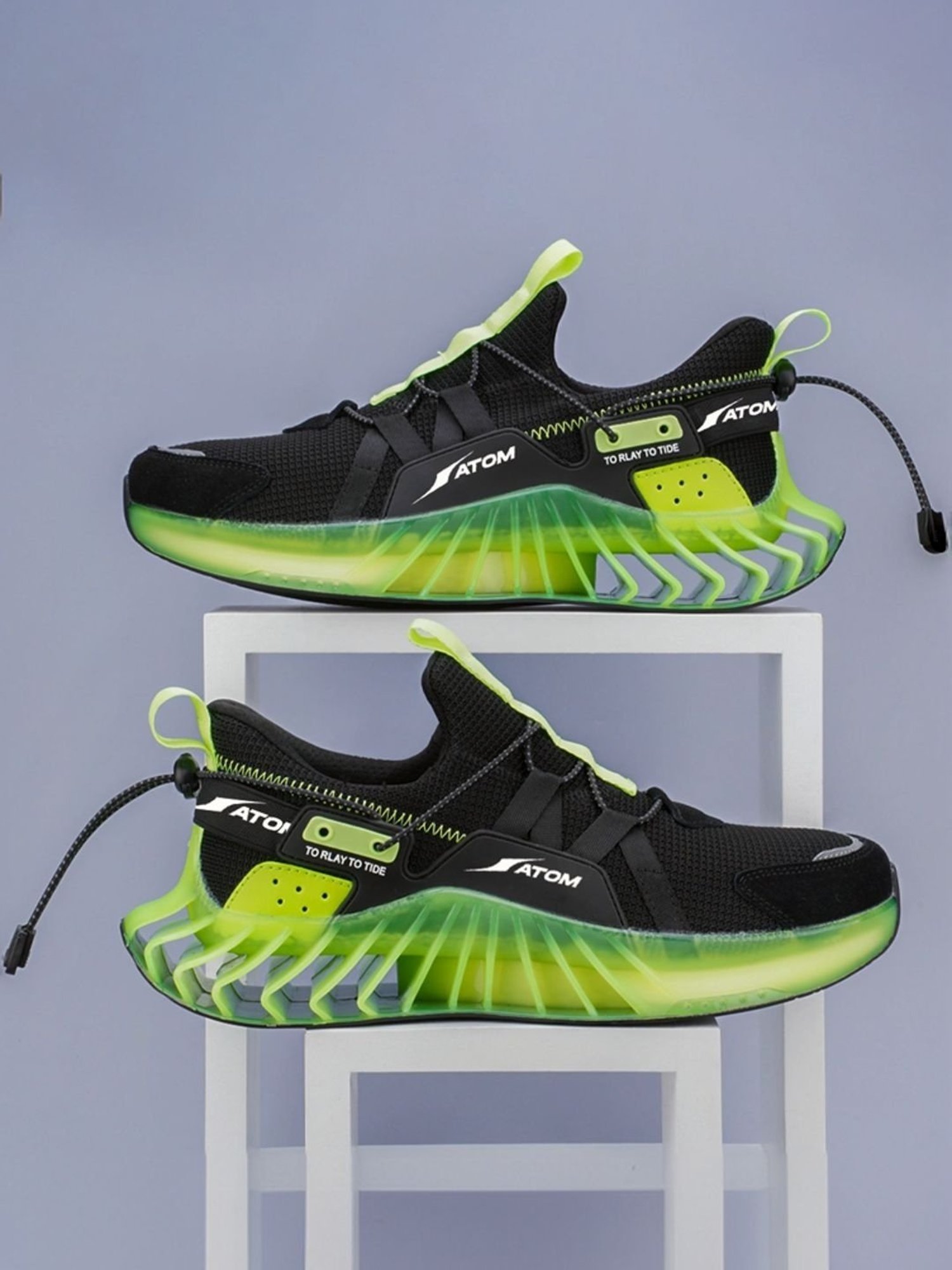 Atom Men's Good Vibes Black Running Shoes