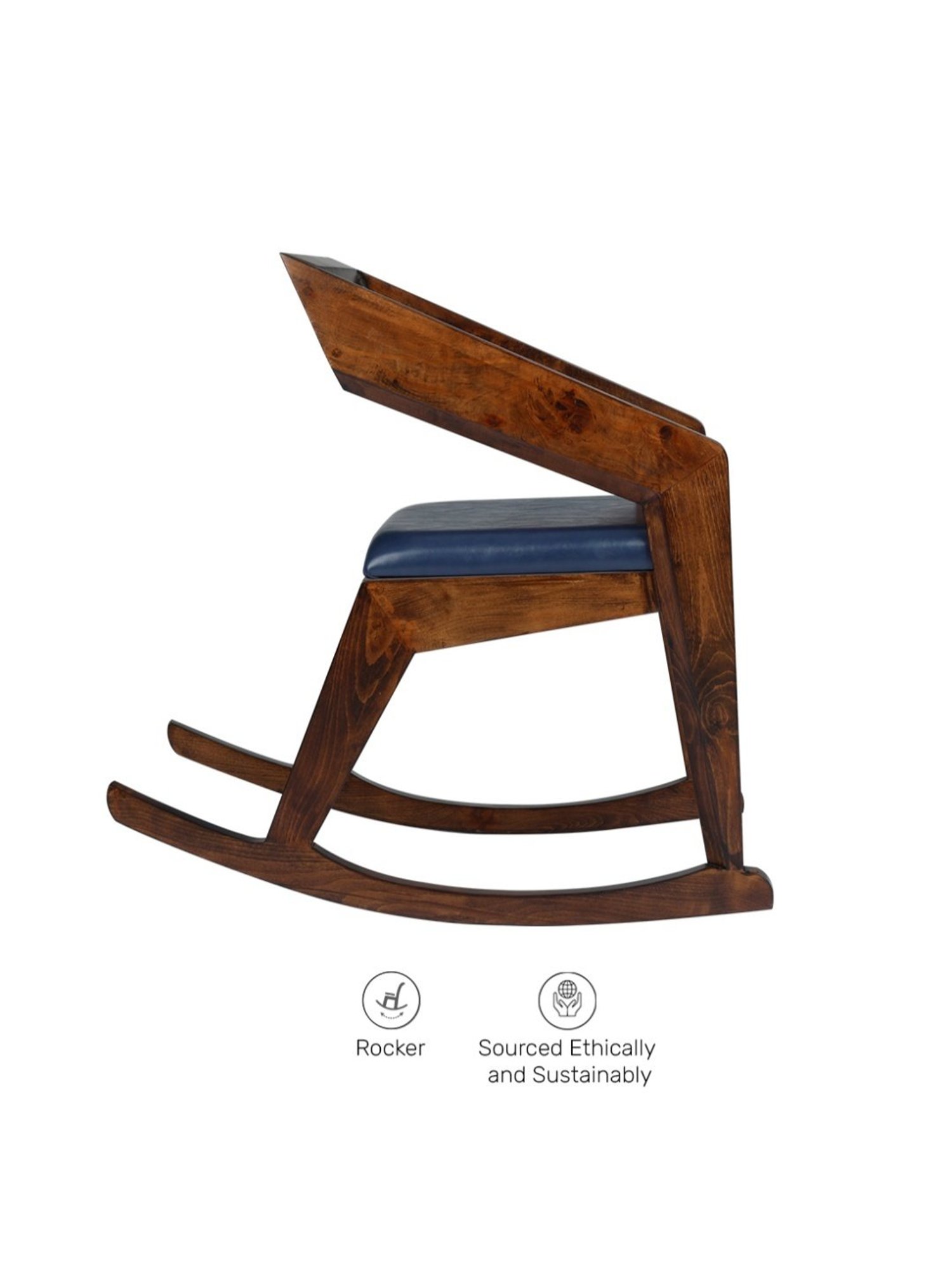 Durian Melania Cigar Brown Fabric Rocker Chairs