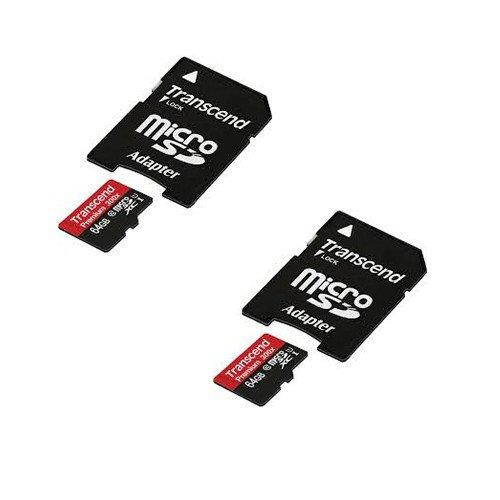 YUNEEC Typhoon H Quadcopter Drone Memory Card 2 x 64GB microSDHC Memory Card with SD Adapter (2 Pack)