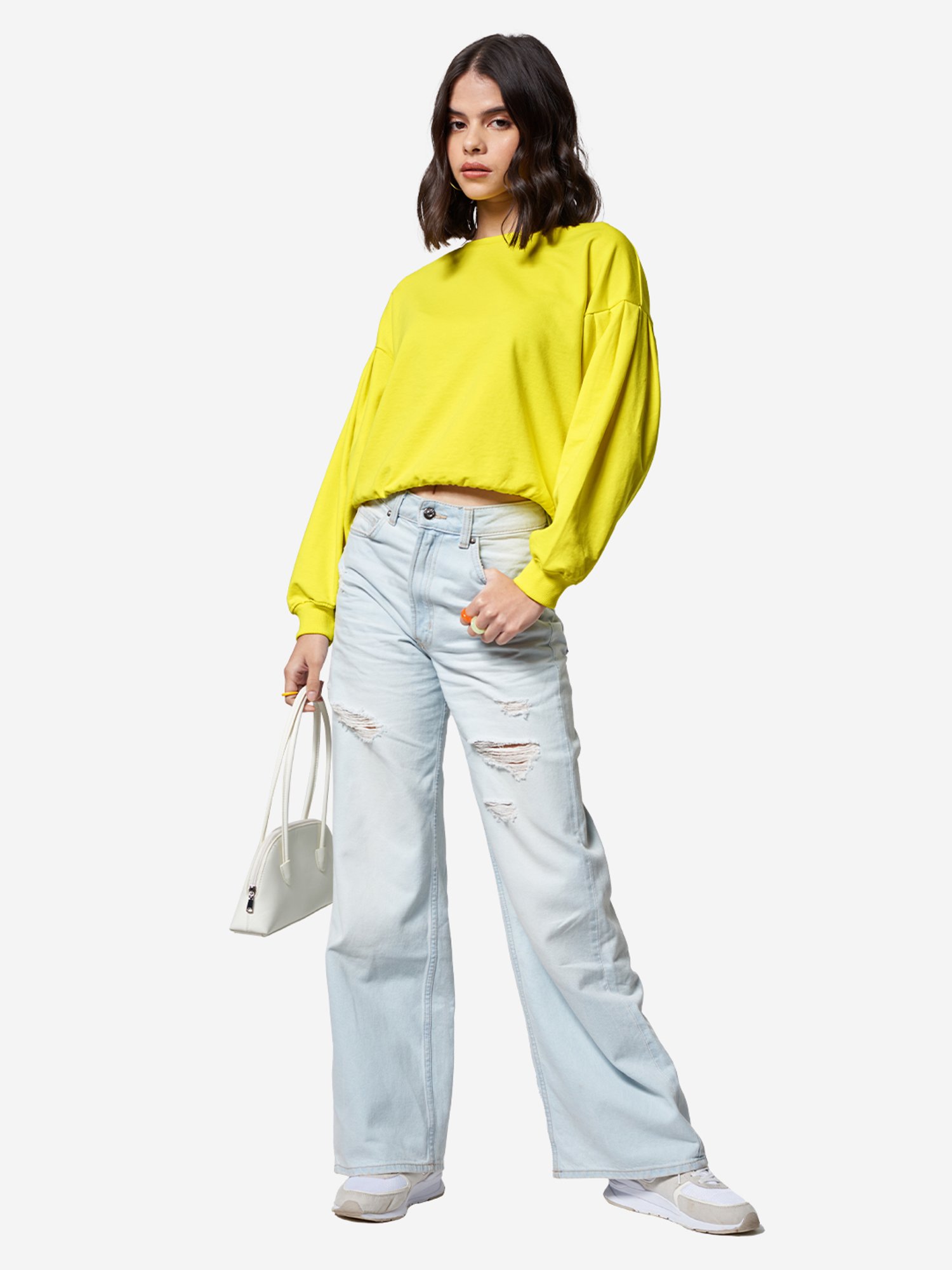 Belle Fille Yellow Patchwork Sweatshirt