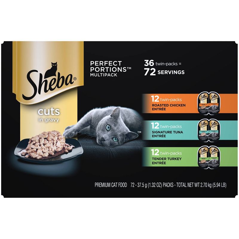 Sheba Perfect Portions Chicken, Salmon and Turkey Wet Cat Food - 36ct