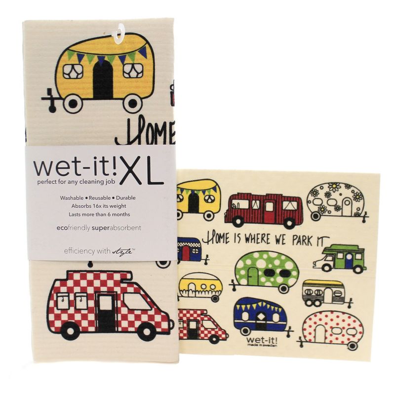 Swedish Dish Cloth 8.0" Red Cycle Absorbent Kitchen Eco Friendly  -  Dish Cloth