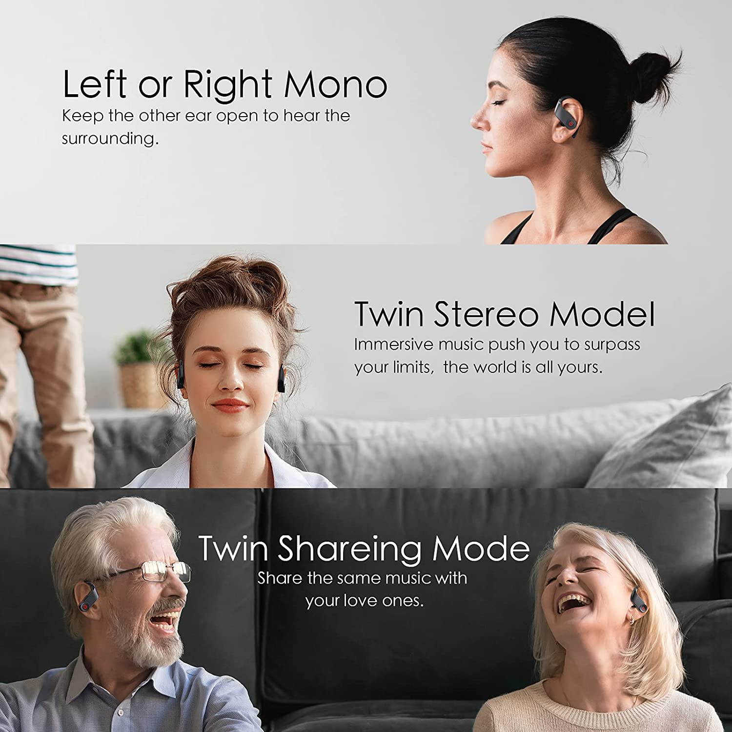 Ture Wireless Earbuds, Bluetooth 5.1 Wireless Headphones in-Ear Stereo Sports Bluetooth Earphones, Noise Cancelling Earbuds with Mic Deep Bass, IPX7 Waterproof, 40H Playtime Wireless Headset for Sport