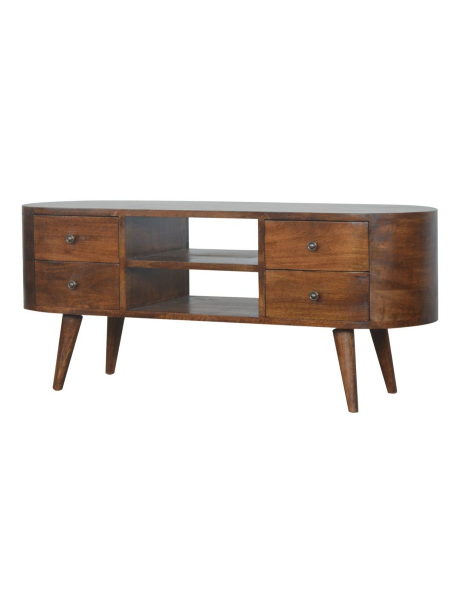 Artisan Furniture Brown Chestnut Rounded Entertainment Unit
