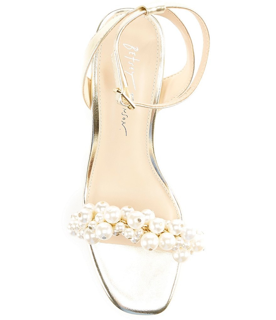 Blue by Betsey Johnson Kylee Pearl Clear Heel Sandals