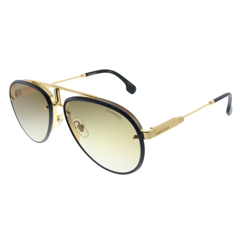 Carrera Glory 2M2 Unisex Pilot Sunglasses Black Plastic on Gold 58mm