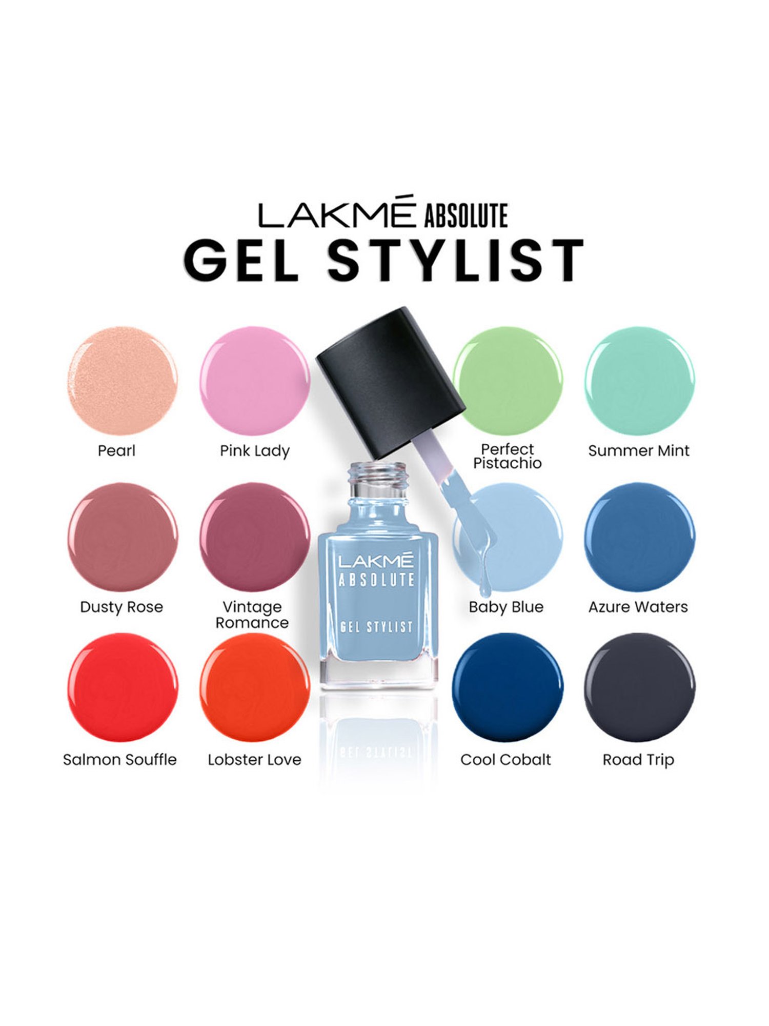 Lakme Absolute Gel Stylist Nail Color Pink Lady - 12 gm