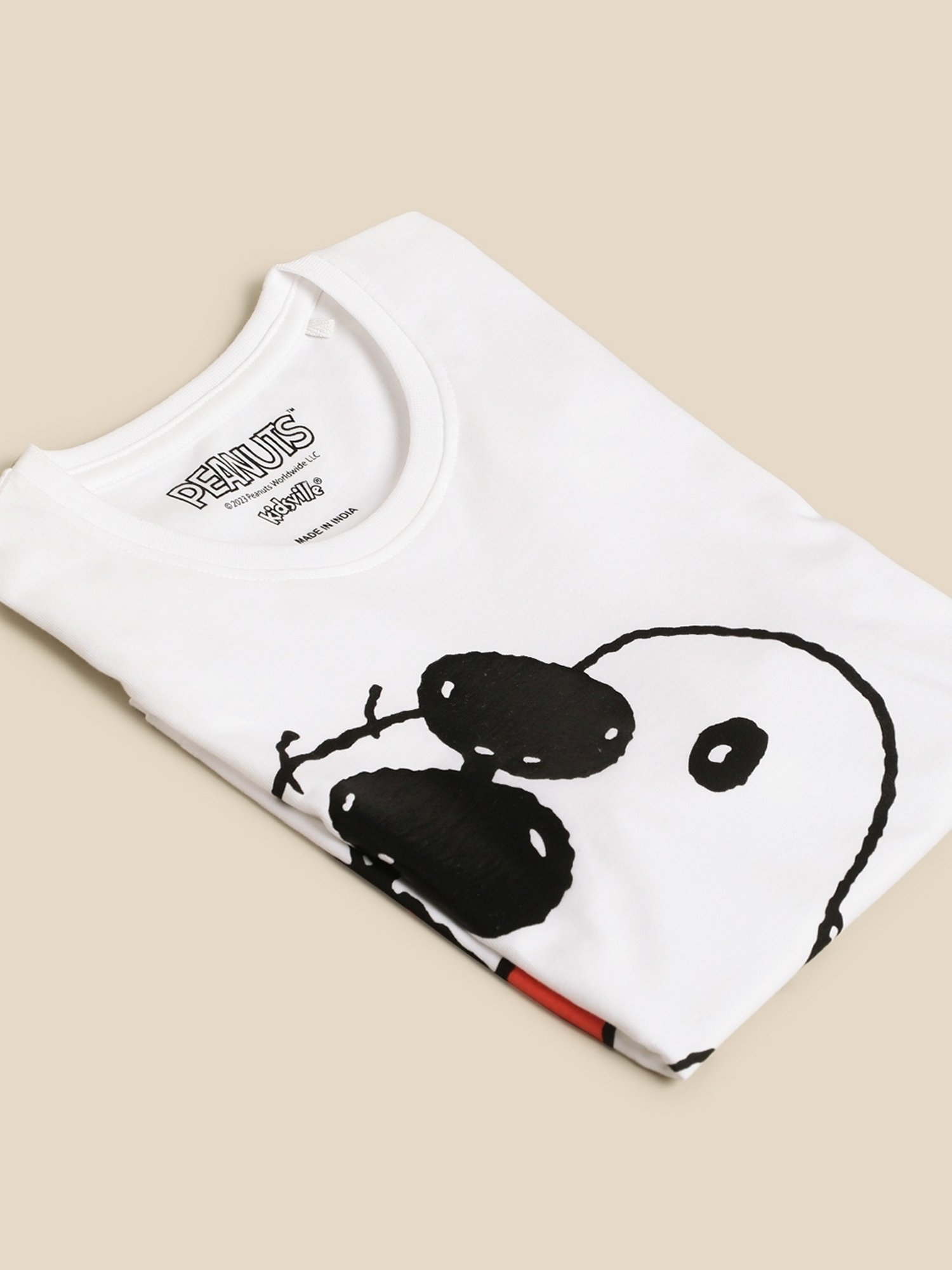 Kidsville White Cotton Printed T-Shirt