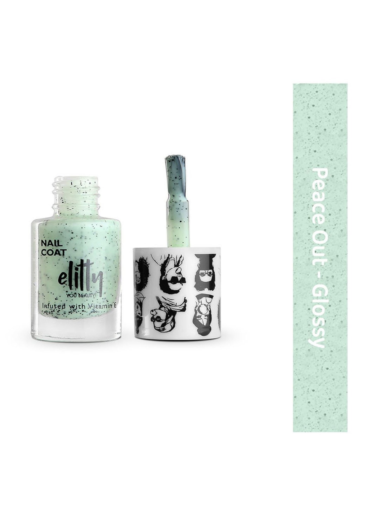 Elitty Mad Over Nails Glossy Nail Polish Peace Out (Mint Cookie) - 6 ml