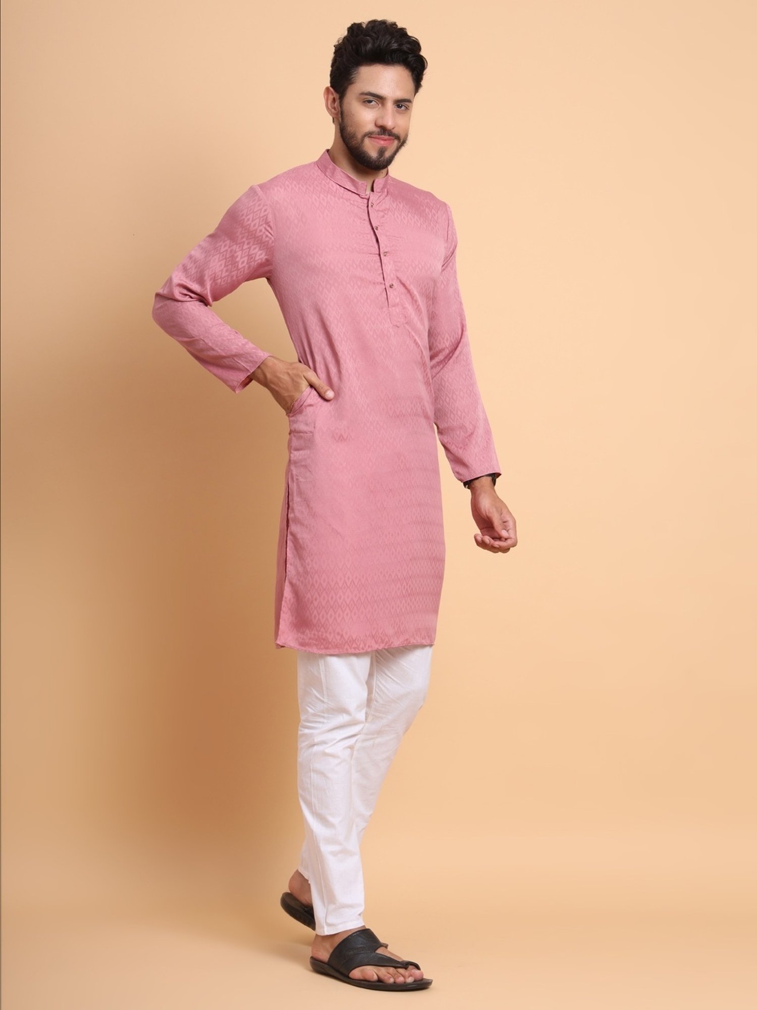 SWAGG INDIA Pink Regular Fit Kurta
