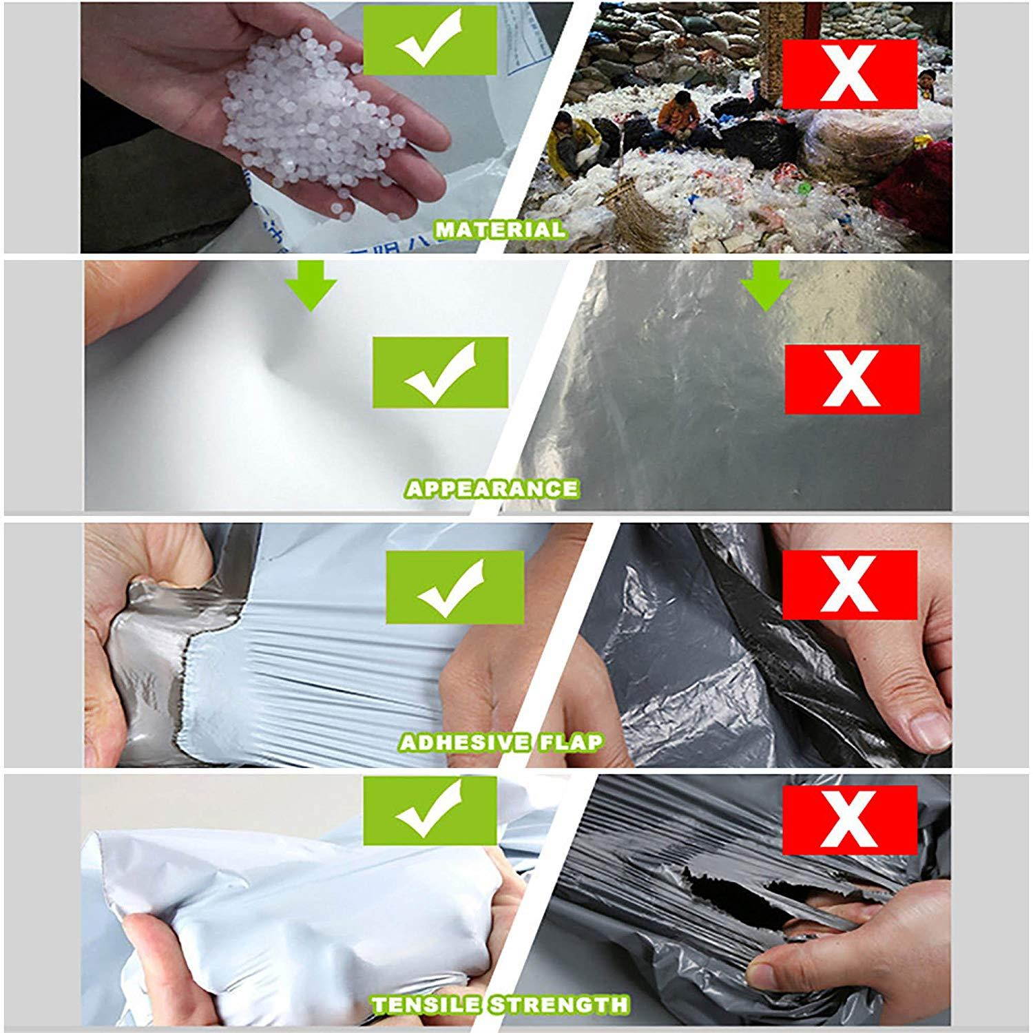 Shop4Mailers 12 x 15.5 Perforated White Glossy Plastic Self Seal Envelopes Poly Bags 2 Mil (500 Pack)