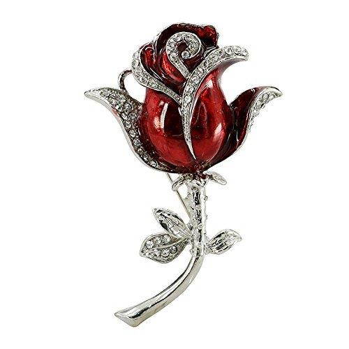 WooTeck 32GB Pendrive Red Rose Flower Crystal USB 2.0 Flash Drive Memory Stick