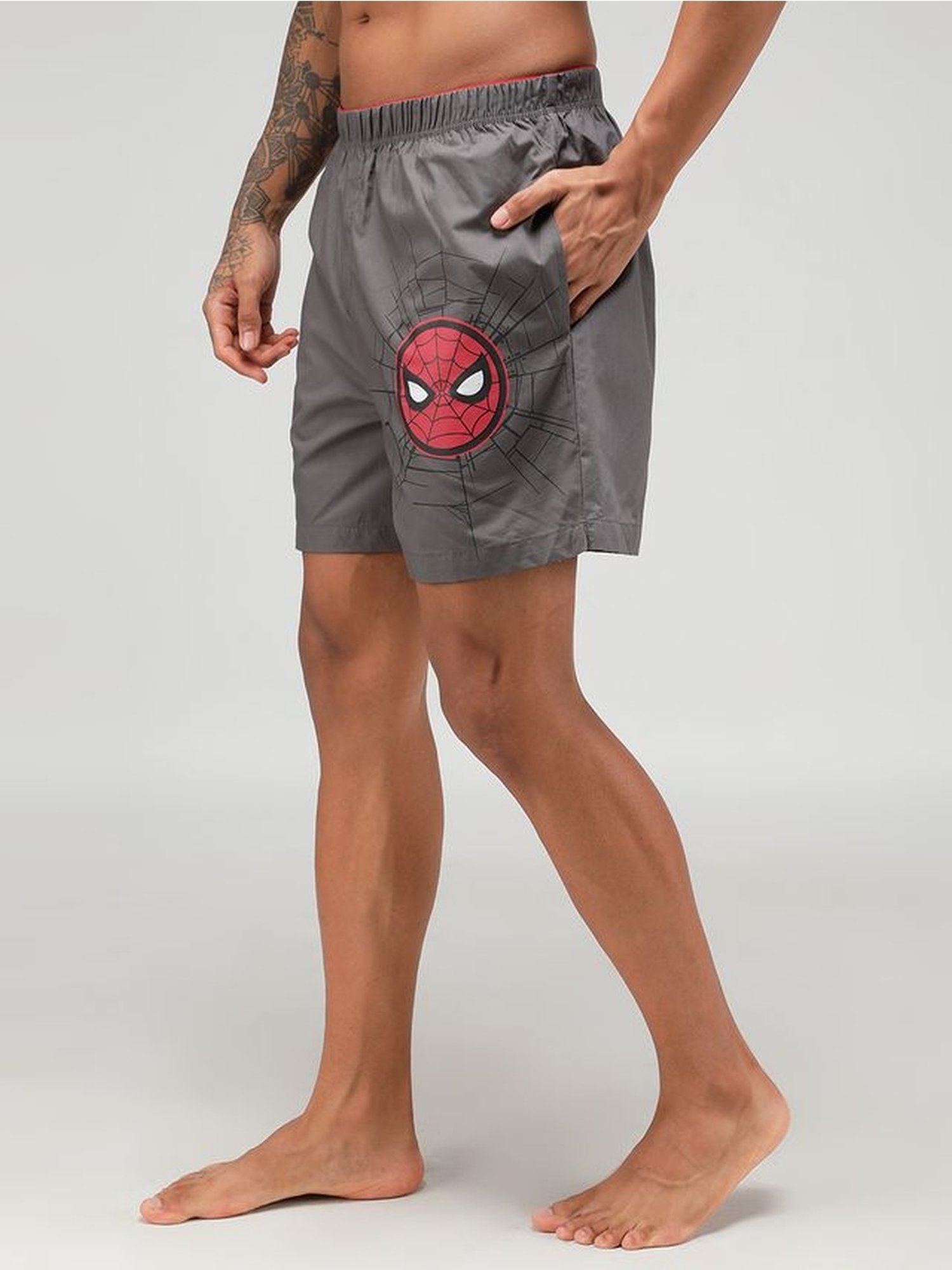 Zoiro Charcoal Cotton Regular Fit Printed Boxers