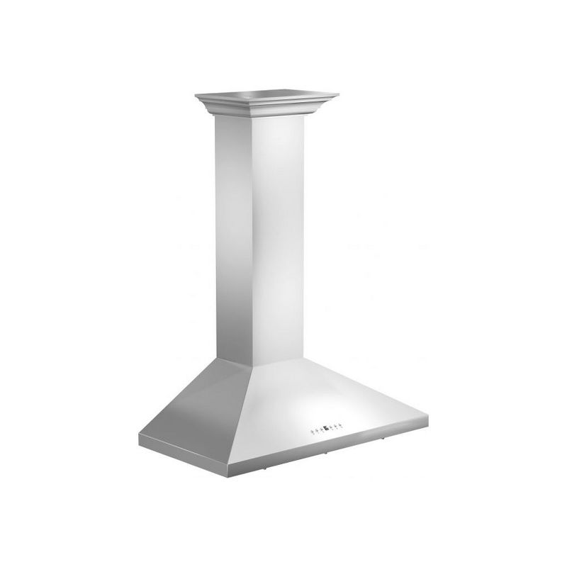 h 400 CFM Mount Wall Ductless Crown Molding Range Hood with LED Lights and 4 Speed Exhaust Fans, Stainless Steel