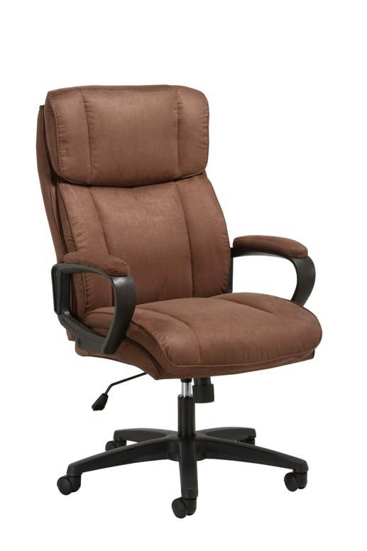 OFM Essentials Collection Plush High-Back Microfiber Office Chair, in Brown (ESS-3081-BRN)