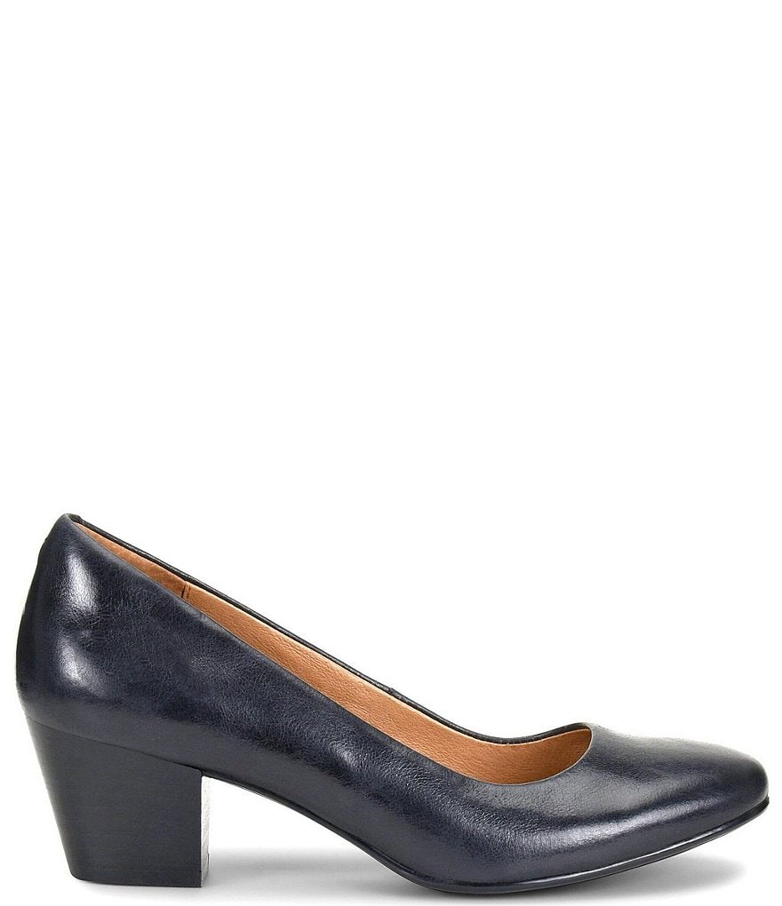 Sofft Lindon Leather Block Heel Pumps