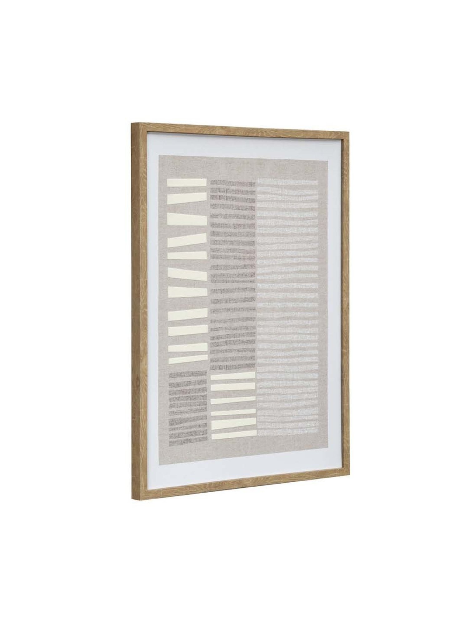 @home Beige Canvas Lines Wall Painting