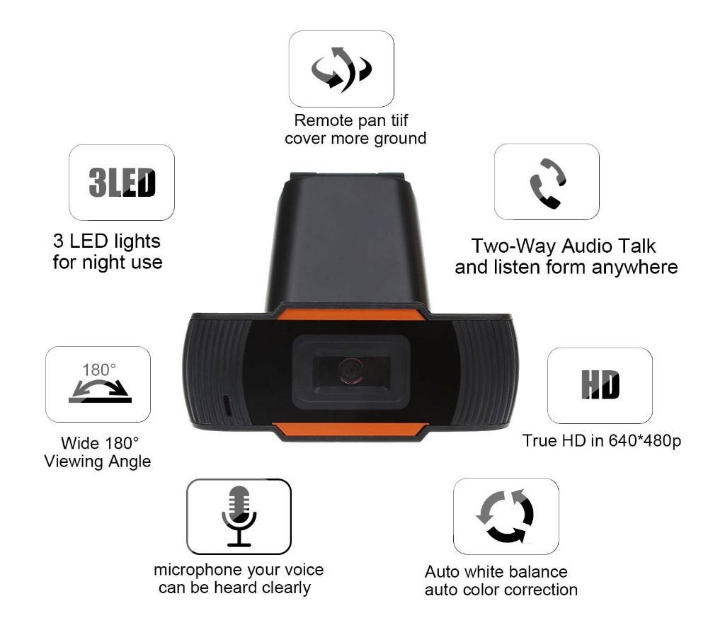 Upgraded Webcam Auto Focusing Web Camera Cam with Microphone For PC Laptop 1080p